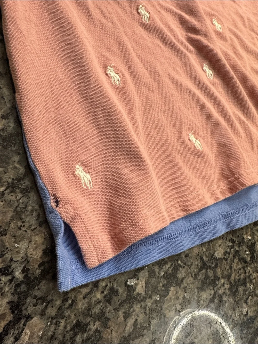 Polo by Ralph Lauren Pink Polo Colorblock dress with cap Sleeves cotton knit